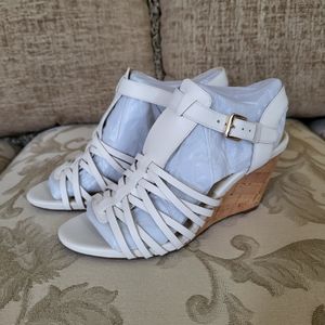 Isaac Mizrahi Live Wedge Sandal ~ Cream ~ Size 7